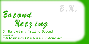 botond metzing business card